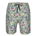 thumbnail image 3 of Goofa Rose Flowers Printed Mens Swim Trunks Summer Quick Dry Short Beach Swimwear Bathing Suits-, 3 of 9