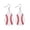 E, variant on White Leather Baseball Theme Earrings Sparkling Pink Round Love Drops Baseball Earrings Border