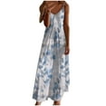 thumbnail image 3 of ZVAVZ Beach Dresses for Women 2025 Vacation,Women Vinatge Floral Sleeveless Maxi Sun Dress Strap V Neck Ankle Casual Long Dresses Multicolor,2XL, 3 of 6