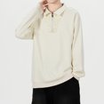 thumbnail image 2 of toraway Sweatshirts à Col Rond Hommes Automne et Hiver Chemise Ouverte Sweat à Capuche Décontracté Col à Revers Manches Longues Sweat à Capuche TG, 2 of 4