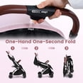 thumbnail image 6 of INFANS Travel Stroller, Lightweight Compact Baby Stroller for Airplane with One-Hand Fold, Multi-Position Recline, Canopy, 4 Wheel Suspension, Storage Basket, 6 of 9