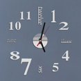 thumbnail image 3 of Reloj de acrílico autoadhesivo DIY 3D pegatinas de pared extraíbles decoración del hogar reloj de la etiqueta - plata Advancent JJ12954-05, 3 of 3