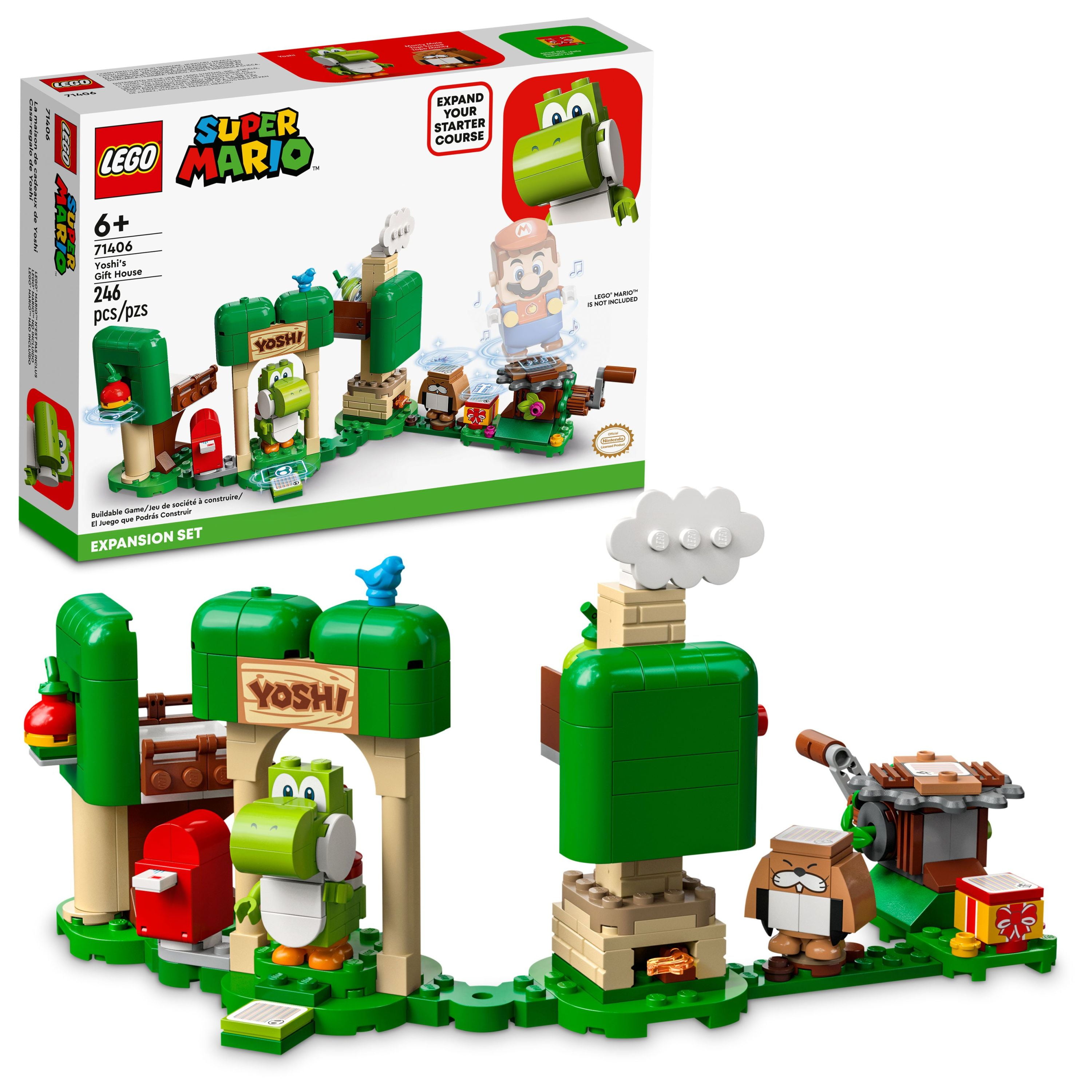 LEGO Super Mario Yoshi’s Gift House Expansion Set 71406, Collectible Set, Gifts for Kids, Girls, Boys 6 Plus Year Old with Yoshi and Monty Mole Figures