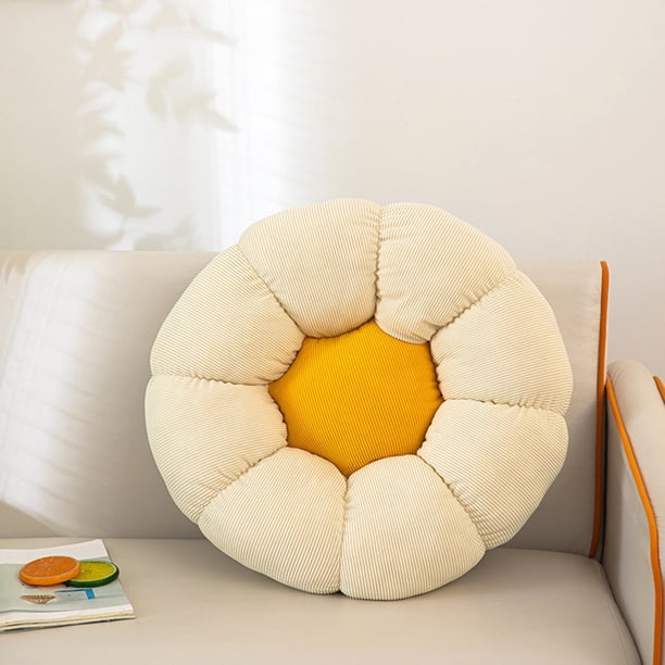 Cojín de flores para sala de estar, oficina, tatami, cojín de flores de sol, cojín, almohada y cojín de respaldo para asiento.