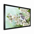 thumbnail image 2 of Designart 'Gray Bird Sitting On A Branch of A Blossoming Tree' Traditional Framed Art Print, 2 of 4