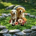 thumbnail image 6 of Dogs Garden Decor, Outdoor Pot Decoration,Garden Ground Insert, Fairy Garden Accessories, Acrylic Bohemian Flower Pot, Fairy Garden Figurines (Couple Dogs), 6 of 7