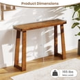 thumbnail image 2 of Costway 43-Inch Console Table, Narrow Long Rubberwood Table Behind the Couch for Hallway Walnut, 2 of 10