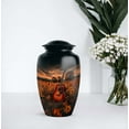 thumbnail image 7 of Guitar Burial Urns For Human Ashes Mother - Black Funeral Urns For Ashes Female And Male Remains - Brown Cremation Urn For Father 10 Inch, 4 Keepsake Set - 1 Large Sunflower Funeral Urn For Mom, 7 of 7