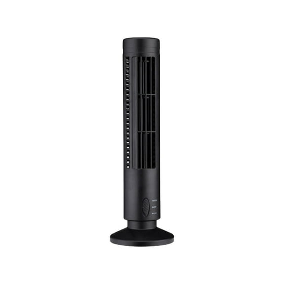 Lksixu Portable Tower Fan, Small Personal Desk Fan USB Charging Low Noise Bladeless Electric Fan 2 Speed Strong Airflow Cooling Fan Oscillating Standing Table Fan for Office Bedroom Outdoor