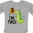 thumbnail image 4 of Inktastic 2nd Birthday Dinosaur 2 Year Old Boy Boys or Girls Long Sleeve Baby Bodysuit, 4 of 5
