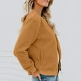 thumbnail image 6 of XUNKUSGA Women's Sherpa Fleece Jacket Zip Up Long Sleeve Outwear with Pockets Solid Color Fashion Comfy Fall Hoodless Coat Bomber S-2XL, 6 of 6
