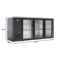 thumbnail image 3 of 72 In. Commercial Back Bar Cooler in Black With Side Condenser and LED Lighting, 18 Cu. Ft Capacity, 3 of 13