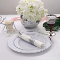 thumbnail image 4 of Nicole Fantini's LILLIAN Pre-Rolled Silver Polished 80 Pieces Extra Heavy Wight Full Size Cutlery & Linen-Like Napikin with Wrape Sets for Elegant & Stylish Parties: 20 Guest Serving, 4 of 5
