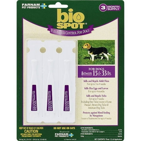 Bio-Spot Flea & Tick Control for Small Dogs - 3 Month Supply
