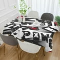 thumbnail image 5 of GZHJMY Graffiti Rectangle Tablecloth, Waterproof Stain Wrinkle Resistant Washable Polyester Table Cover for Picnic Dinner Holiday Kitchen Party Decor, 60 x 108 in Home Decor, 5 of 7