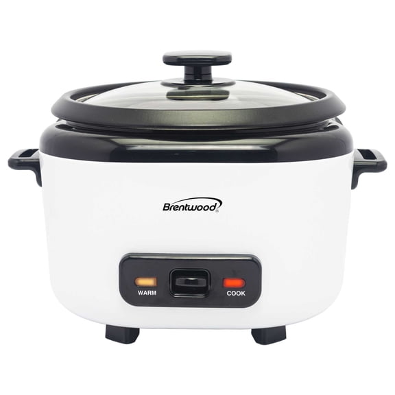 Brentwood 8-Cups Uncooked/16-Cups Cooked Electric Rice Cooker with Measuring Cup and Spatula, White, RC-5016W