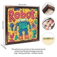 thumbnail image 2 of Artwork Robot Toy Wooden Sign Wall Plaque - Vintage Art Decoration, Wall Decoration - Ideal Gift For Home Decoration, Living Room, Bathroom, Bedroom, Garden, Dining, Bar, Cafe, Festival Party Decor, 2 of 7