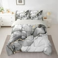 thumbnail image 2 of Manfei Gradient Marble Bedding Comforter Set 7 Pieces for Adults Female Men,Abstract Marbling Watercolor Full Bedding Set Lightweight,Stone Pattern Fitted Sheet Flat Sheet,Luxury Bedroom Decor, 2 of 8