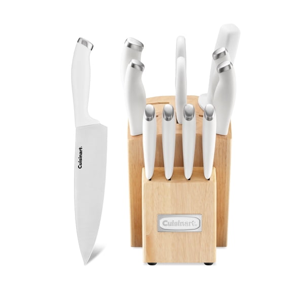 Cuisinart Classic ColorPro Collection White Stainless Steel 12-Piece Knife Block Set