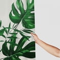 thumbnail image 3 of GOSMITH Durable and Washable Tropical Leaves Monstera Palm Leaf Plant Print Green Colored Summer Hawaiian Style Decorative Shower Curtain White, 3 of 7