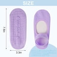thumbnail image 3 of 4 Pairs Yoga Socks Pilates Socks Barre Ballet Socks Toeless Non-slip Grip Socks Elastic Workout Socks for Women, 3 of 5