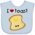 thumbnail image 3 of Inktastic I Love Toast Boys or Girls Baby Bib, 3 of 4