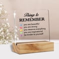 thumbnail image 5 of Inspirational Gifts for Women Men, Motivational Gifts Positive Affirmations Clear Desk Sign Things to Remember Acrylic Sign Presents 4x4 Inch, 5 of 5