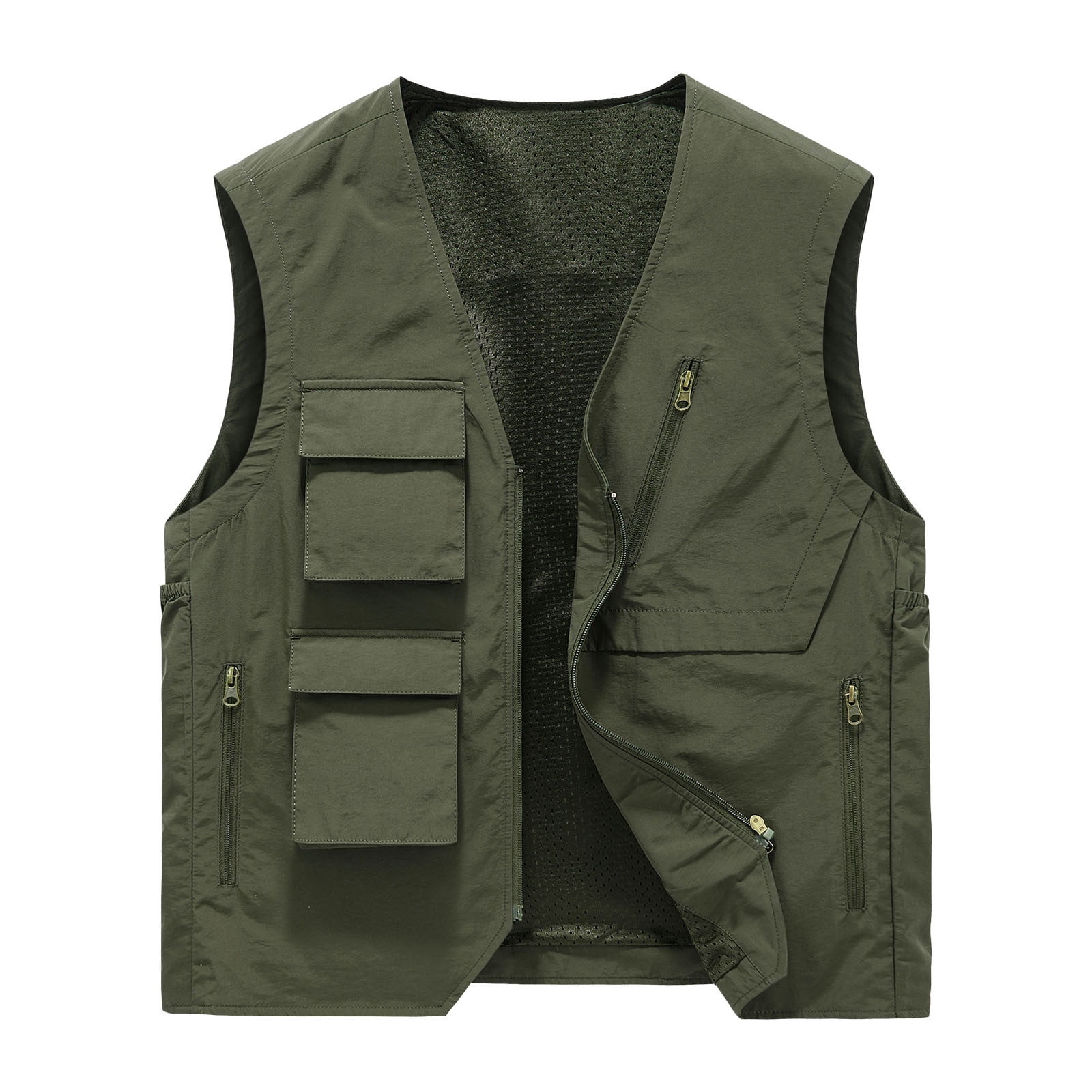 Leesechin Men's Outdoor Vest Leisure Jacket Lightweight Vest