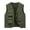 Olive Green, variant on WREESH Fashion Vest Men Solid Sports Casual Zipper Multi-Pocket Quick Drying Sleeveless Outdoor Jackets Olive Green