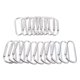 thumbnail image 2 of Multifunción 5.2mm 20Pcs Mosquetones De Aluminio Hebilla Paquete Llavero Clip Spring Plata shamjiam Mosquetón en forma de D, 2 of 8