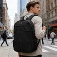 thumbnail image 4 of Large Capacity Nylon Travel Backpack with Handle, Durable Multi-Compartment Commuting Bag, Comfortable Shoulder Straps Daypack for School Work Travel Daily Use, 4 of 6