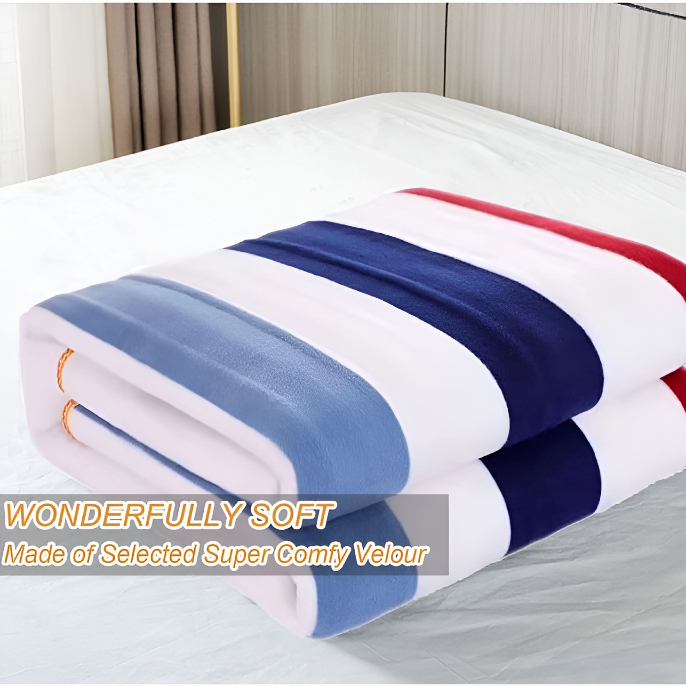HIBIBUD Heated Electric Blanket Queen Size 47.24” x 59.06” Heating Blanket Super Cozy Soft Sherpa Blanket with Fast Heating Overheating Protection