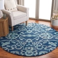 thumbnail image 2 of SAFAVIEH Anatolia Jamaar Floral Area Rug, Navy, 6' x 6' Round, 2 of 7