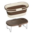 thumbnail image 4 of Cesta de picnic plegable con tapa multifunción y mesa con bandeja, camping portátil Zulema Cesta de picnic plegable, 4 of 8