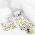 thumbnail image 6 of Ultra Soft Bathroom Rug And Mat Set, 2 Piece Bath Mat and U-Shaped Toilet Rug, Absorbent Non Slip Bathroom Rugs Fit Under Door For Summer Using, 6 of 6