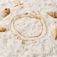 thumbnail image 3 of TINGN Heart Initial Anklet Bracelet for Women 14K Gold Plated Two Interlocking Infinity Circles Anklet, 3 of 5