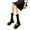 Black-One Size, variant on Womens Lace Ruffle Calf Socks Knee High Sock Thigh High Loose Stocking Lace Bowknot Frilly Socks for Lady Girls