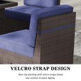 thumbnail image 4 of Outdoor Patio Furniture Set 6 Pieces Sectional Conversation Sofa Set Brown Rattan Sofa Set with Coffee Table, 4 of 7