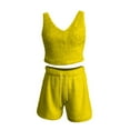 thumbnail image 7 of UAMVSH Fluffy Pajamas for Women Set 3 Piece Outfits Fleece Warm Hooded Coat Crop Tops with Shorts Matching Set Thick Comfy Sleepwear, 7 of 7