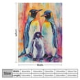 thumbnail image 4 of Orinice Colorful Penguin Family Blanket,Artistic Wildlife Painting Print Soft Lightweight Throw Blankets Gifts for Women Animal Lovers, Perfect for Couch Bed Home Travel Decor 50x60in, 4 of 6