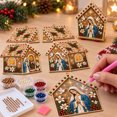 thumbnail image 2 of DIY House Diamond Art Christmas Ornaments Set, Christmas Tree Hanging Decor Pearl Art Kits for Adults, Christmas Pearl Diamond Art for Beginners, 2 of 5