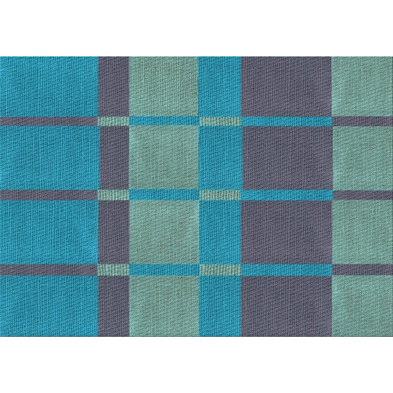 Ahgly Company Machine Washable Indoor Rectangle Transitional Purple Navy Blue Area Rugs, 7' x 10'
