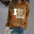 thumbnail image 2 of 2025 Clearance! 50% Off Clear! asdoklhq Long Sleeve T-Shirts for Women,Women Casual Long Sleeve Printing O-Neck Tops Shirt Blouse Pullover, 2 of 3