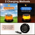 thumbnail image 4 of YISITIAN Solar Strobe Warning Light, 360 Degree Rotating and Strobe Mode, Solar Safety Flash Light Waterproof, Strong Magnetic Base for Construction Site, Road Construction, Vehicle, CA919-0131, 4 of 7