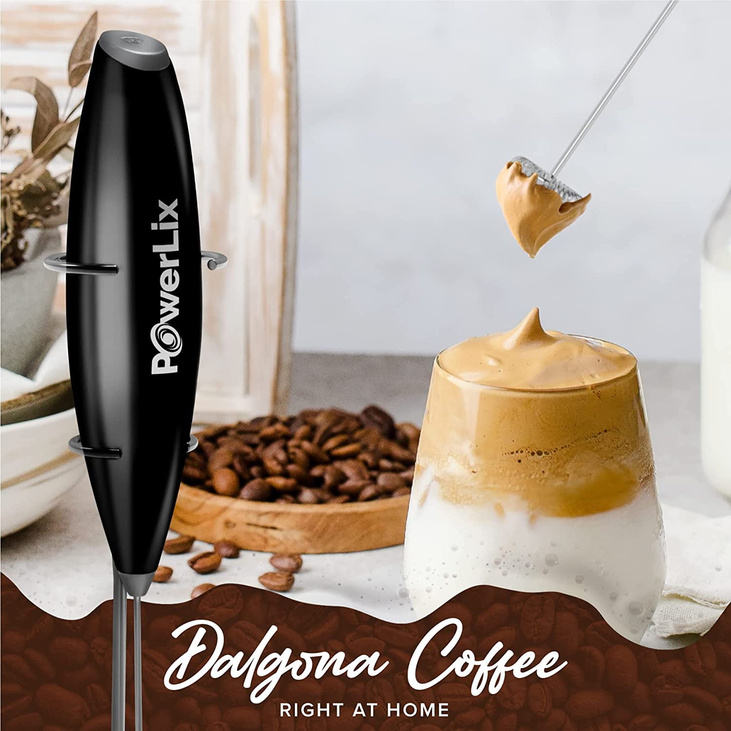 Milk Frother Handheld Household Multifunction Stainless Steel Electric Foam Maker for Egg Coffee Foamer Drink