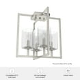 thumbnail image 5 of Hunter - Kerrison 4-light Brushed Nickel, Large Flush Mount Light, Dimmable, Modern Style, Square Shaped, for Bedrooms, Dining, Living Rooms - 19547, 5 of 5