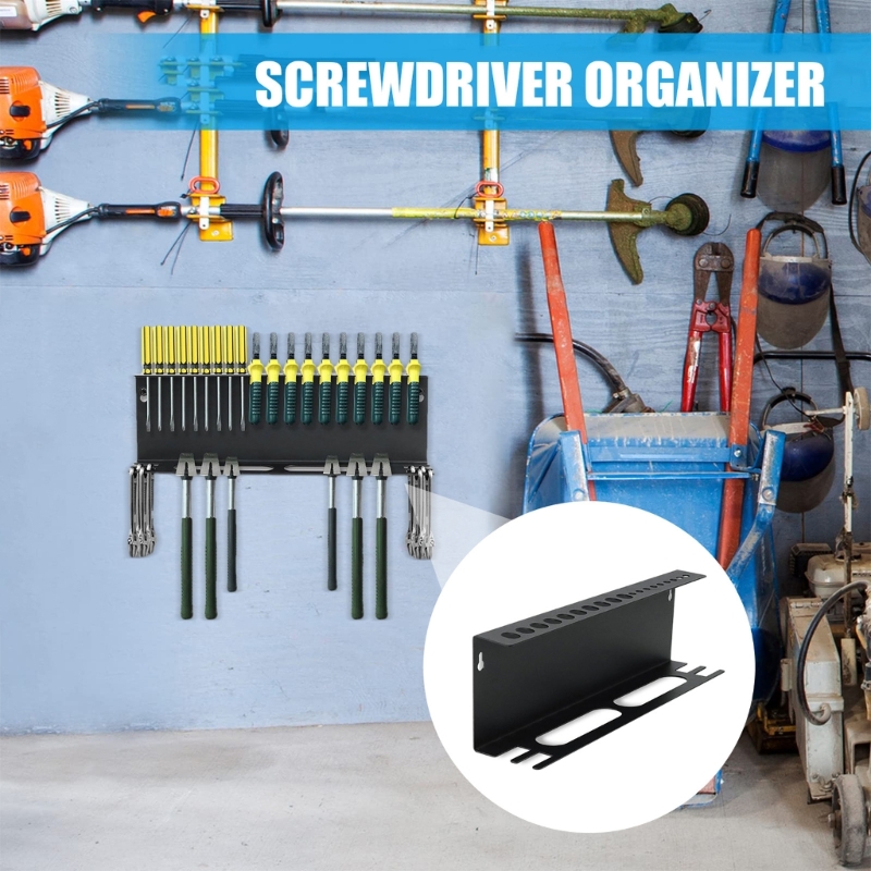 Steel Wall Rack for Hand Tools Organization Screwdrivers and Pliers Organizer