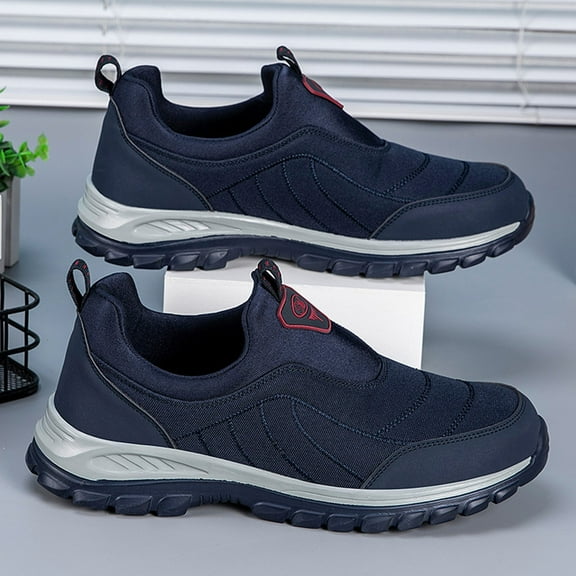 Cathalem Men Casual Shoes X Wide Couple Men's Autumn And Winter New Warm Elderly Non Slip Slip On Walking Shoes Mens Shoes Casual A 9