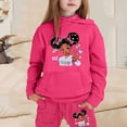 thumbnail image 2 of XFHLMJFF Toddler Clothes Kids Outfit Fall Children Letter Printed Long Sleeved Hooded Top Hoodie Pants Suit Casual Playwear 6-7Y, 2 of 4