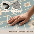 thumbnail image 5 of ODIKA 6'x9' Beige Teal Geometric Pattern Decor Washable Area Rug Elegant Symmetrical Design with Ornate Details Easy Care, Non-Shedding, for Queen Size Bedroom Under Bed Master Suite, 5 of 6